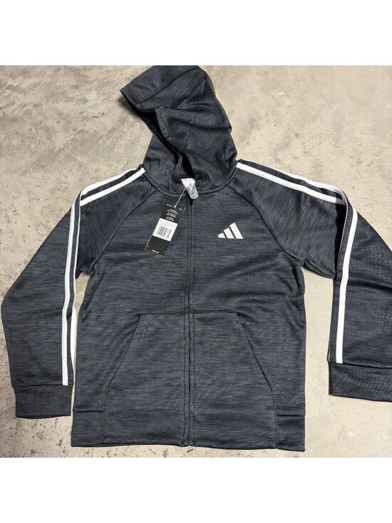 adidas Other - Adidas Boy's Long Sleeve Full Zip Game & Go Jacket CG2  Grey Small (8)